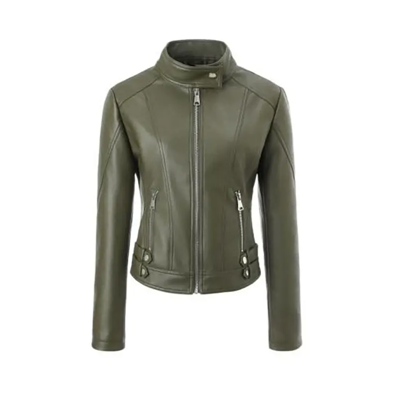 Áo khoác Moto thể thao bằng da PU có cổ đứng